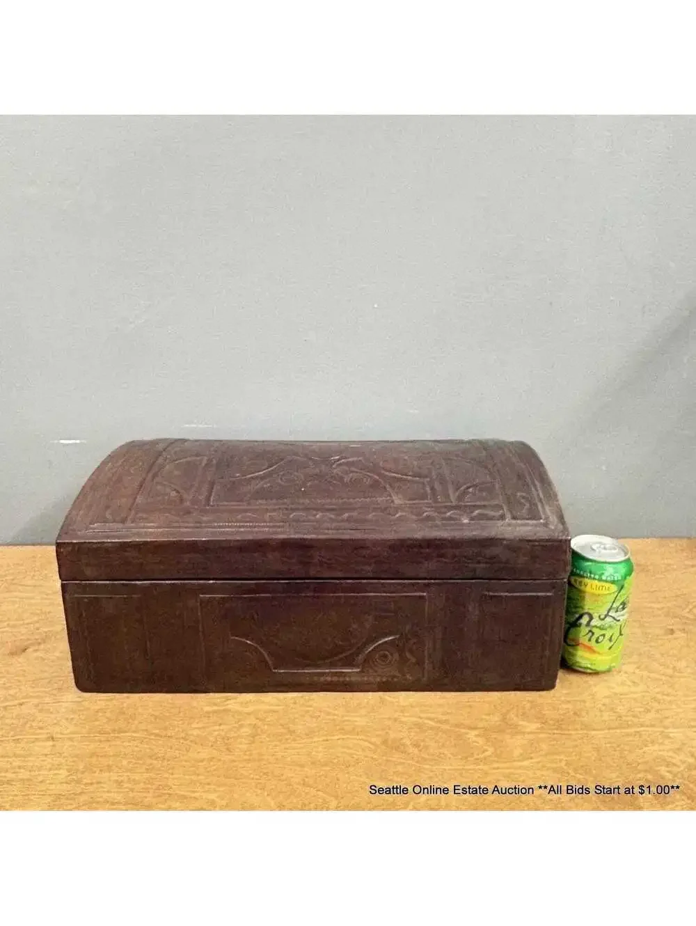 Vintage Taureg Leather Divided Box